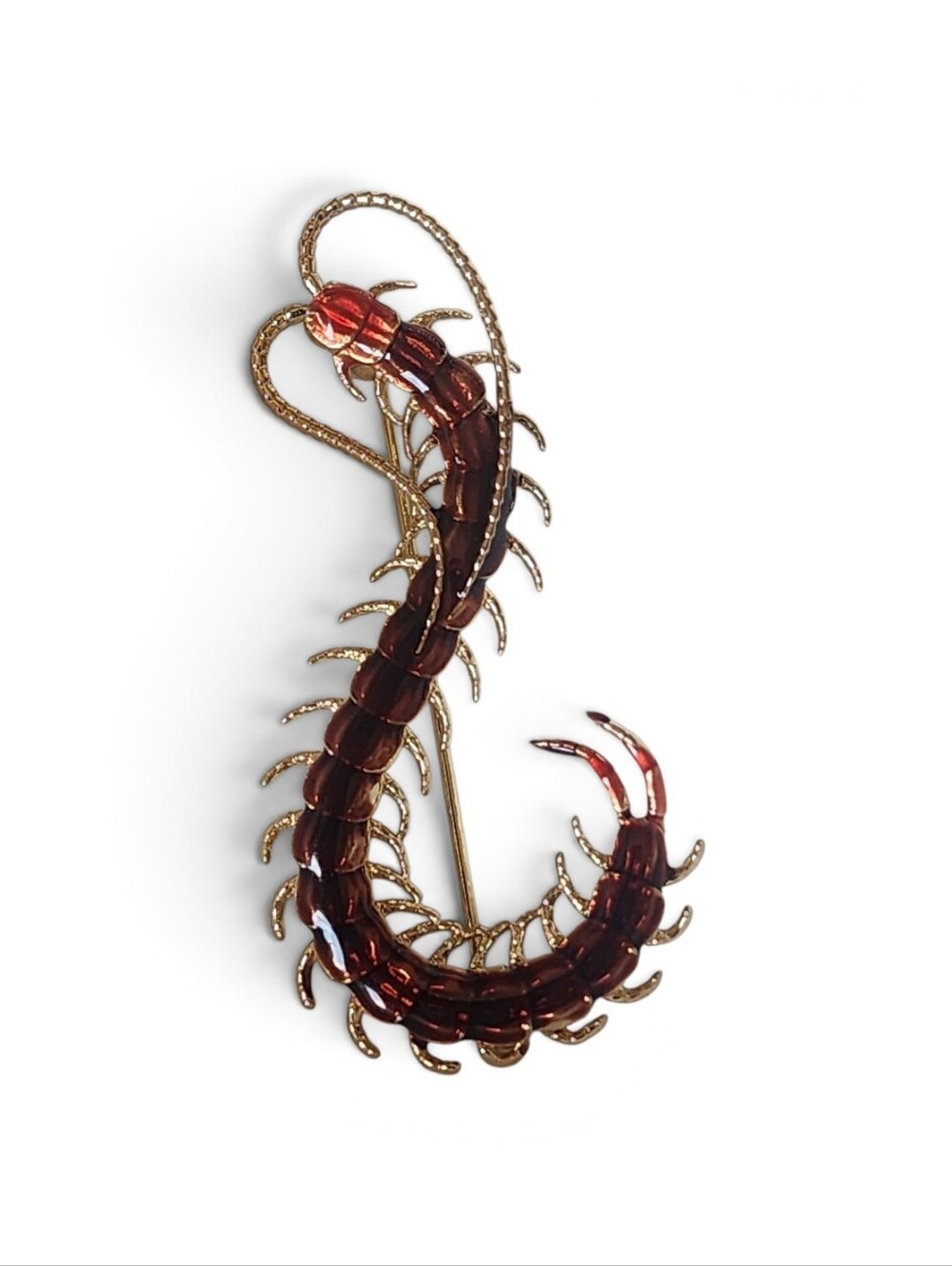 ✨️❣️ Red Centipede Brooch Pin